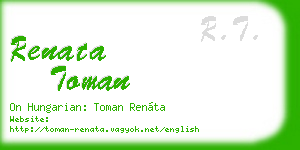 renata toman business card